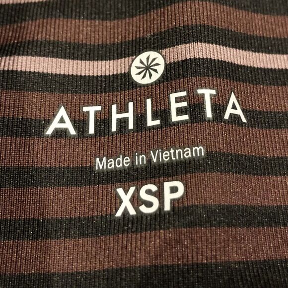 Athleta Leggings XSP Striped Multicolor High Wide Waist - Picture 2 of 10